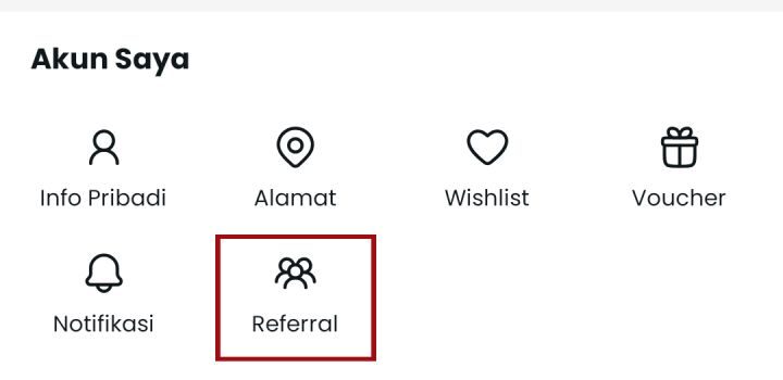 Langkah 1: Buka menu Referral di aplikasi