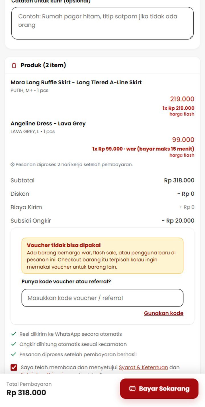 Langkah 4: Checkout & bayar dalam 15 menit