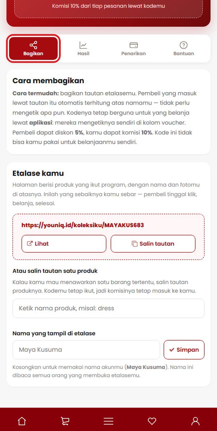 Langkah 4: Bagikan kode atau tautanmu