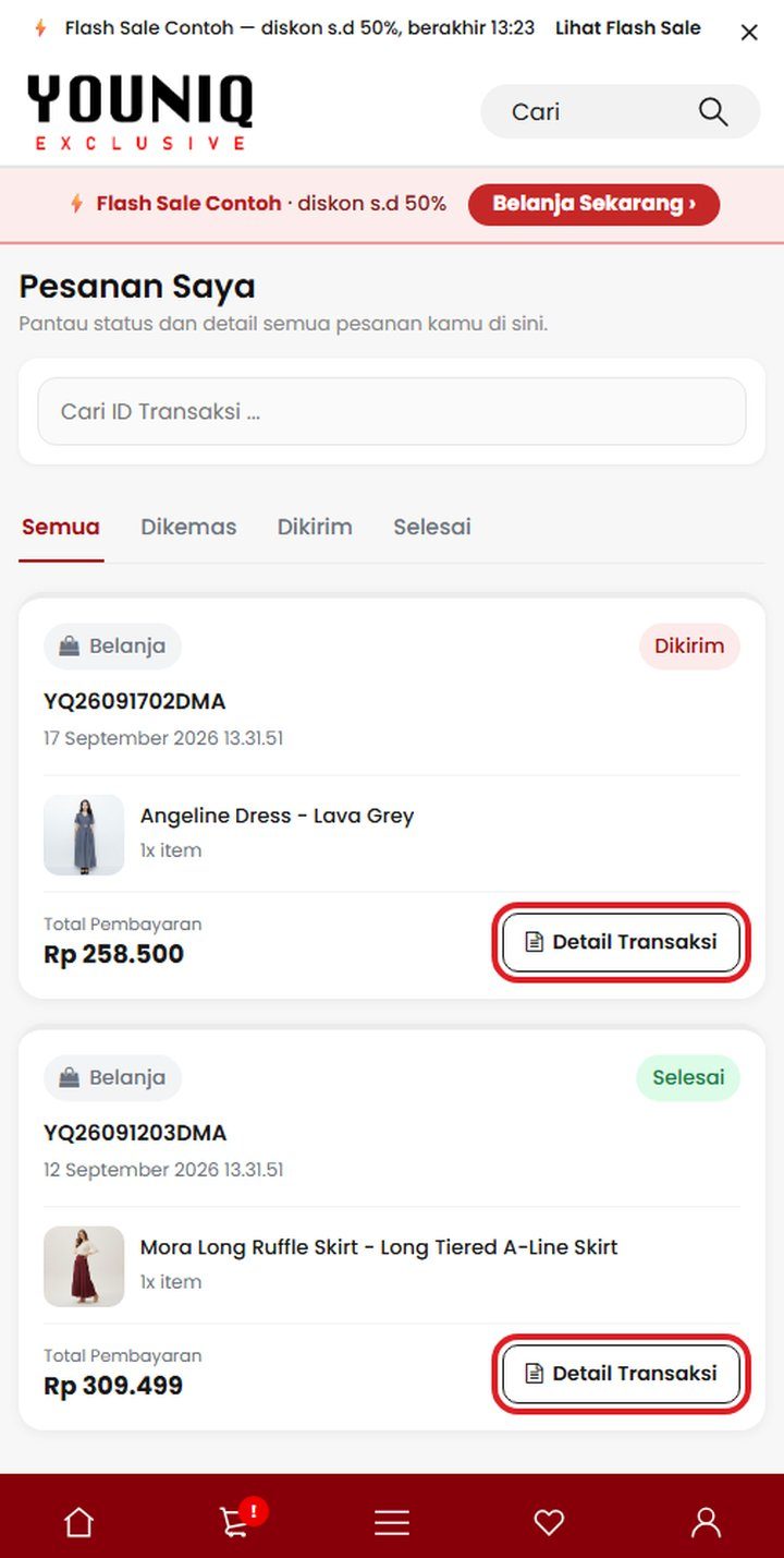 Langkah 6: Pantau pesananmu