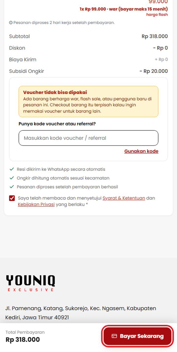 Langkah 5: Voucher & Bayar Sekarang