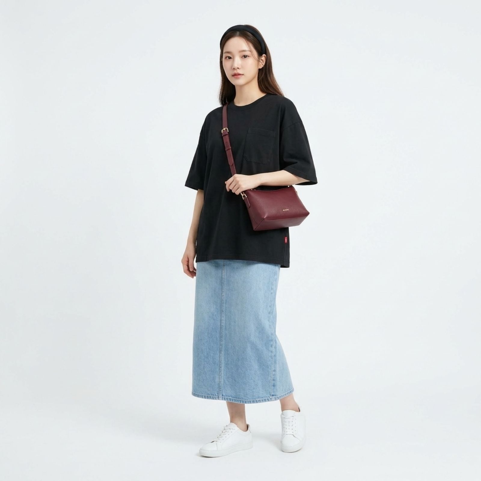KAOS POLOS OVERSIZE POCKET COTTON COMBED UNISEX BY YOUNIQ sampul