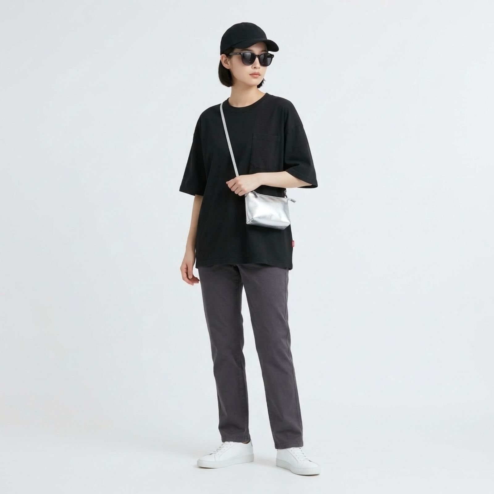 KAOS POLOS OVERSIZE POCKET COTTON COMBED UNISEX BY YOUNIQ sampul