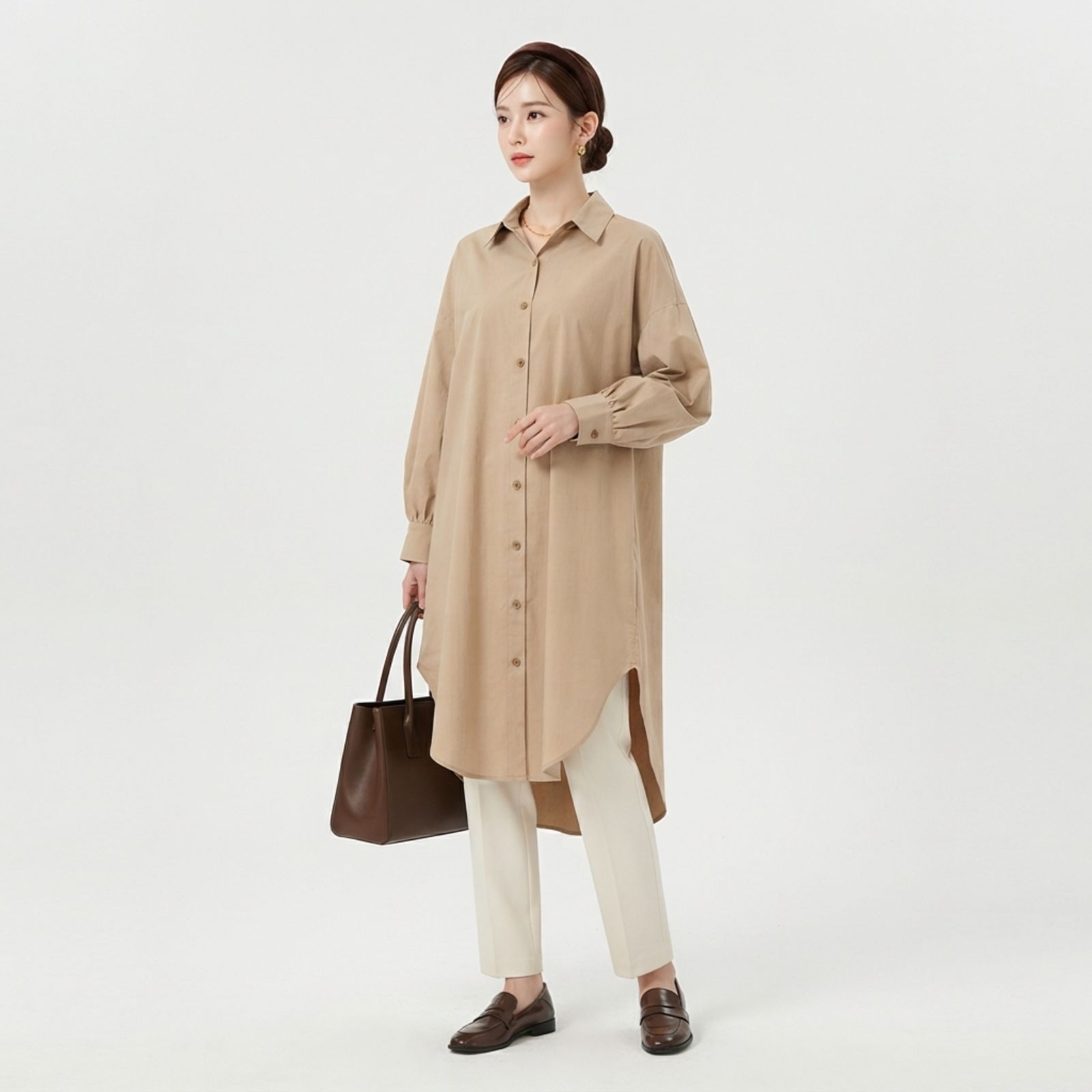 VANESSA OVERSIZE SHIRT LONGSLEEVE - BY YOUNIQ sampul