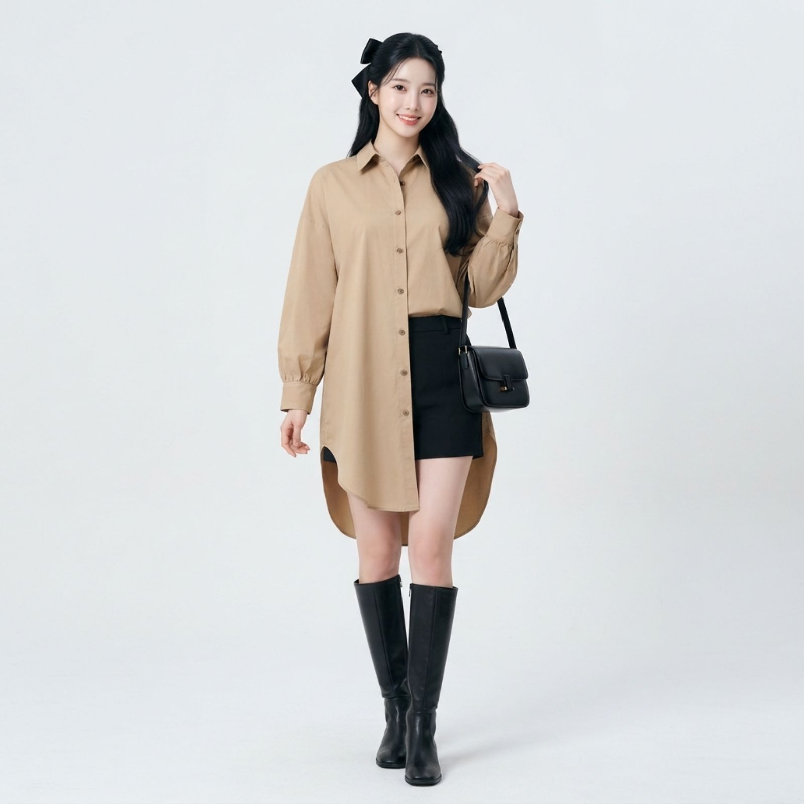 VANESSA OVERSIZE SHIRT LONGSLEEVE - BY YOUNIQ sampul