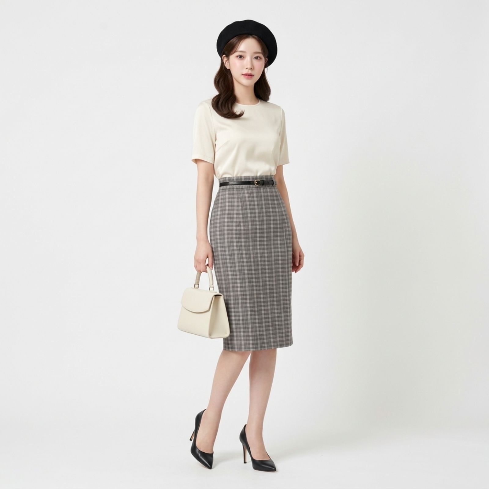 Rok Tartan 7/8 | Rok Tartan Pendek Wanita sampul