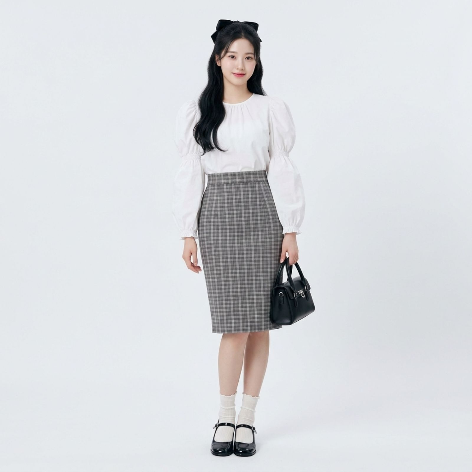 Rok Tartan 7/8 | Rok Tartan Pendek Wanita sampul