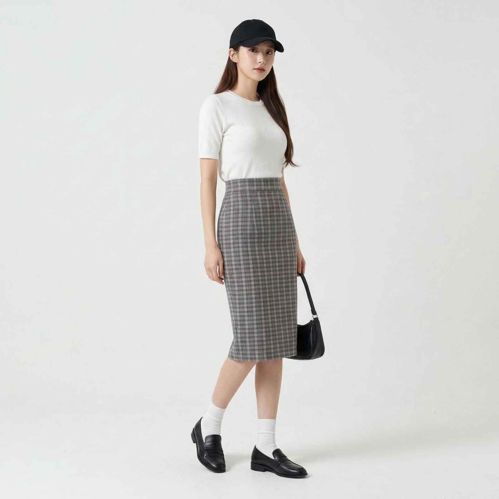 Rok Tartan 7/8 | Rok Tartan Pendek Wanita COKSU