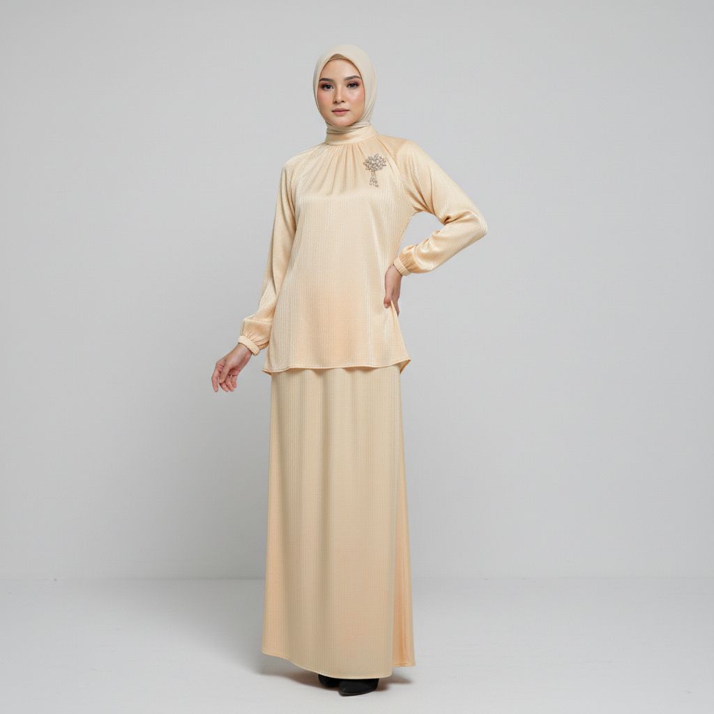 Alesha Elegant Set - Premium Collection Raya CREAM