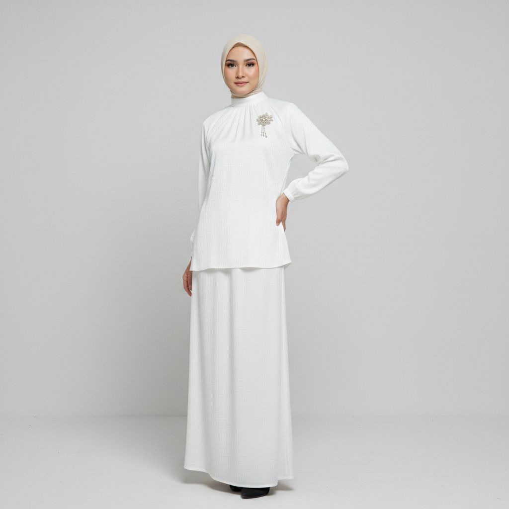 Alesha Elegant Set - Premium Collection Raya PUTIH