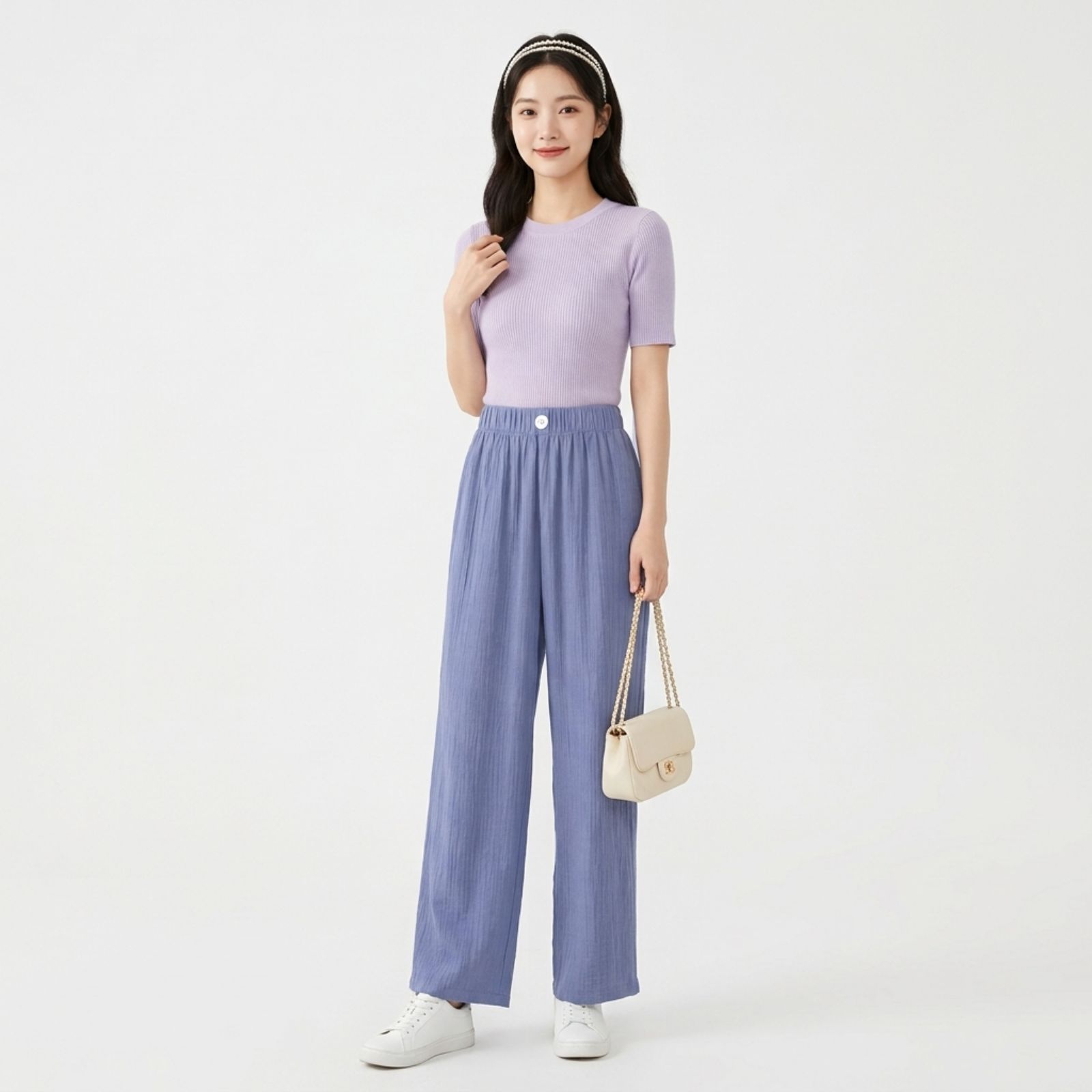 CELANA KULOT CRINKLE KANCING HIGHWAIST KEKINIAN | CRINKLE PANTS HIGHWAIST KOREAN sampul