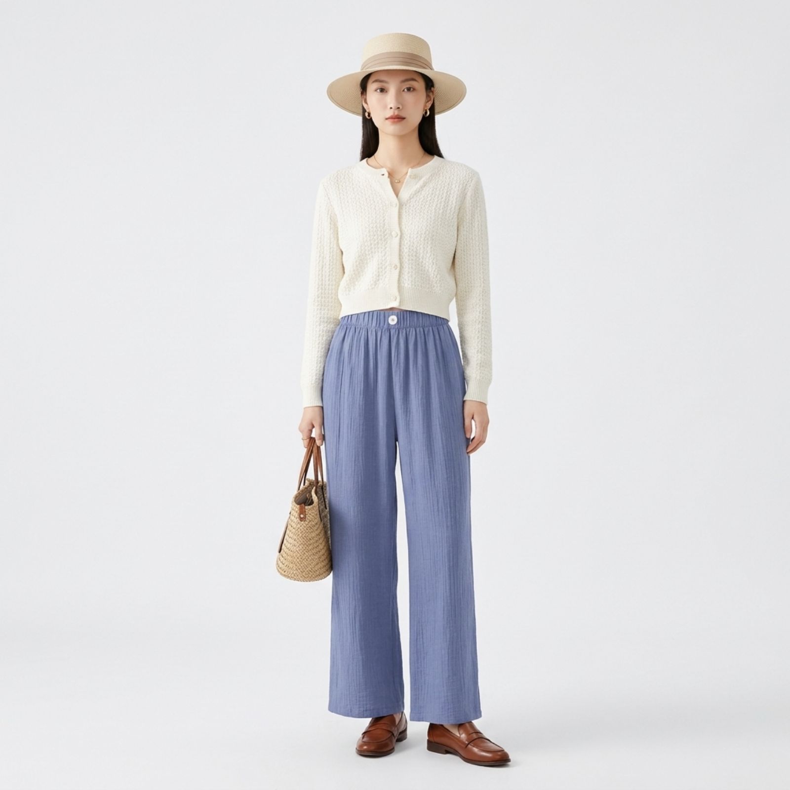 CELANA KULOT CRINKLE KANCING HIGHWAIST KEKINIAN | CRINKLE PANTS HIGHWAIST KOREAN sampul