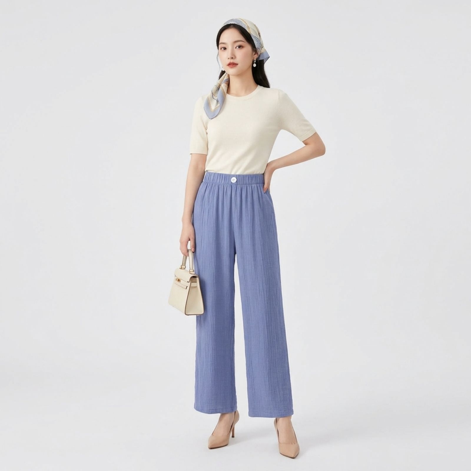 CELANA KULOT CRINKLE KANCING HIGHWAIST KEKINIAN | CRINKLE PANTS HIGHWAIST KOREAN sampul