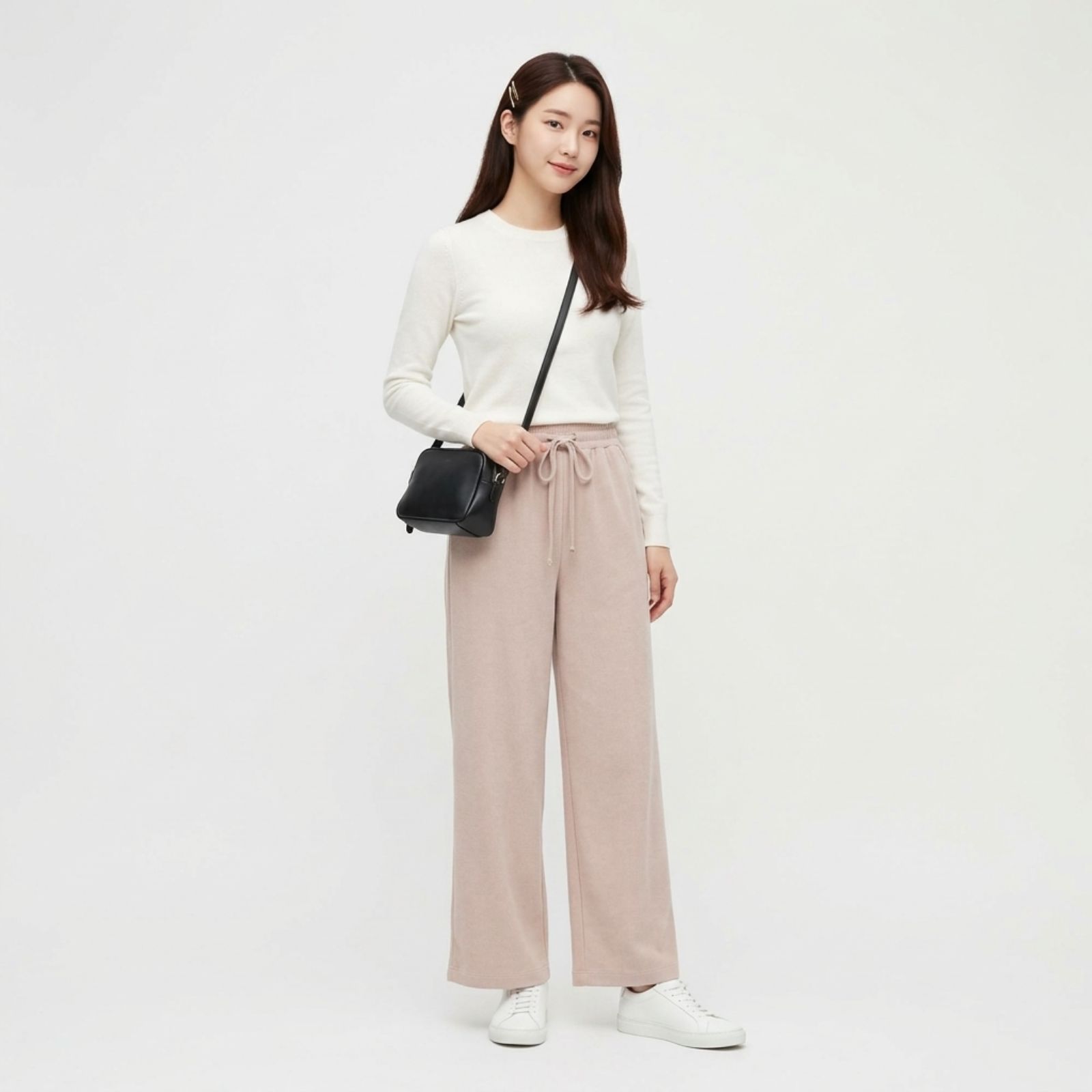 Celana Kulot Knit Pants - Loose Pants Highwaist Basic Strech Premium sampul