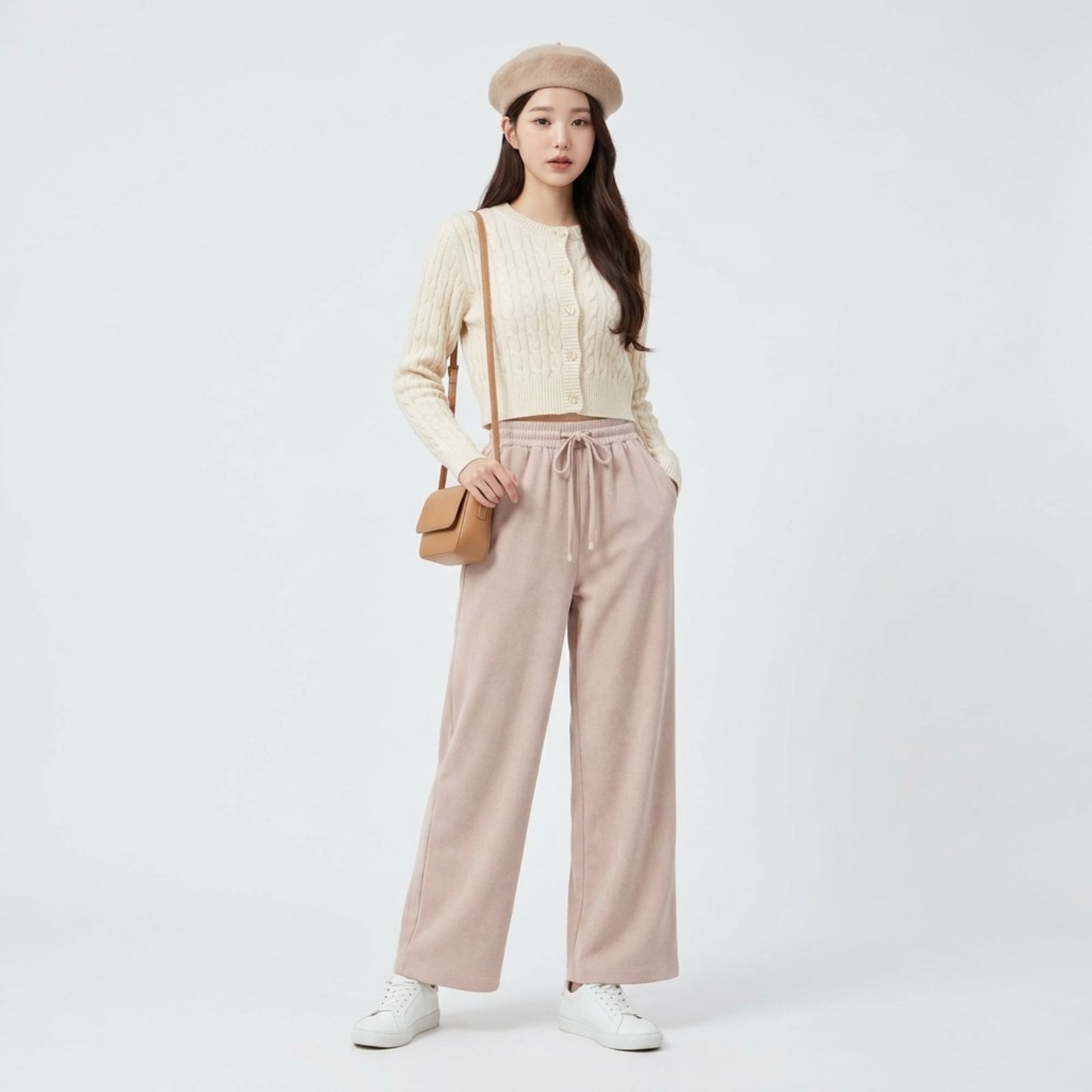 Celana Kulot Knit Pants - Loose Pants Highwaist Basic Strech Premium sampul
