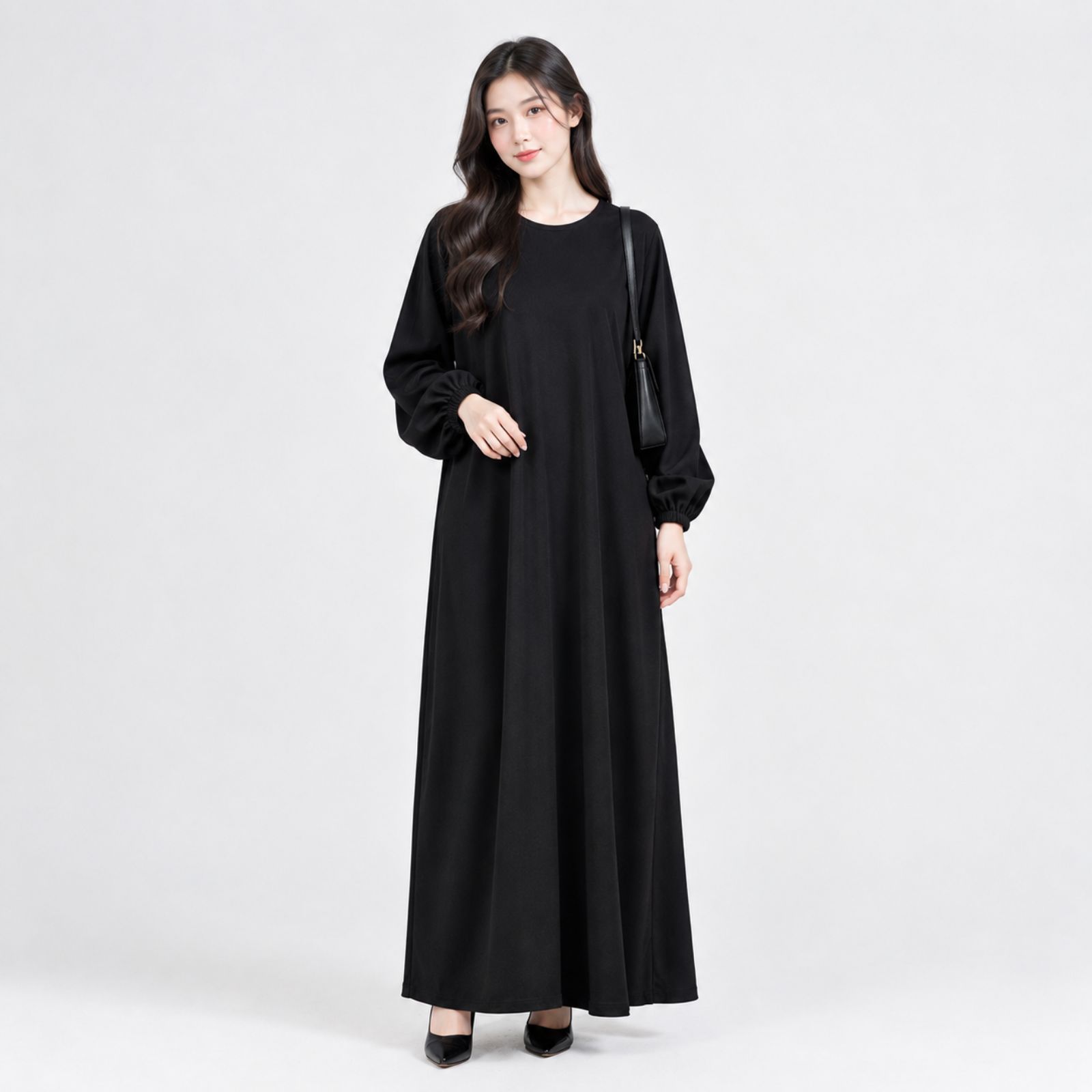 Dress Polos - Black Version By Youniq Exclusive LENGAN PANJANG