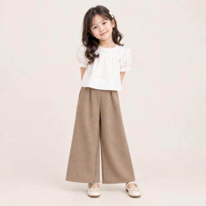 Celana Kulot Scuba Anak Usia 6 - 8 Tahun | Highwaist Style by Knara