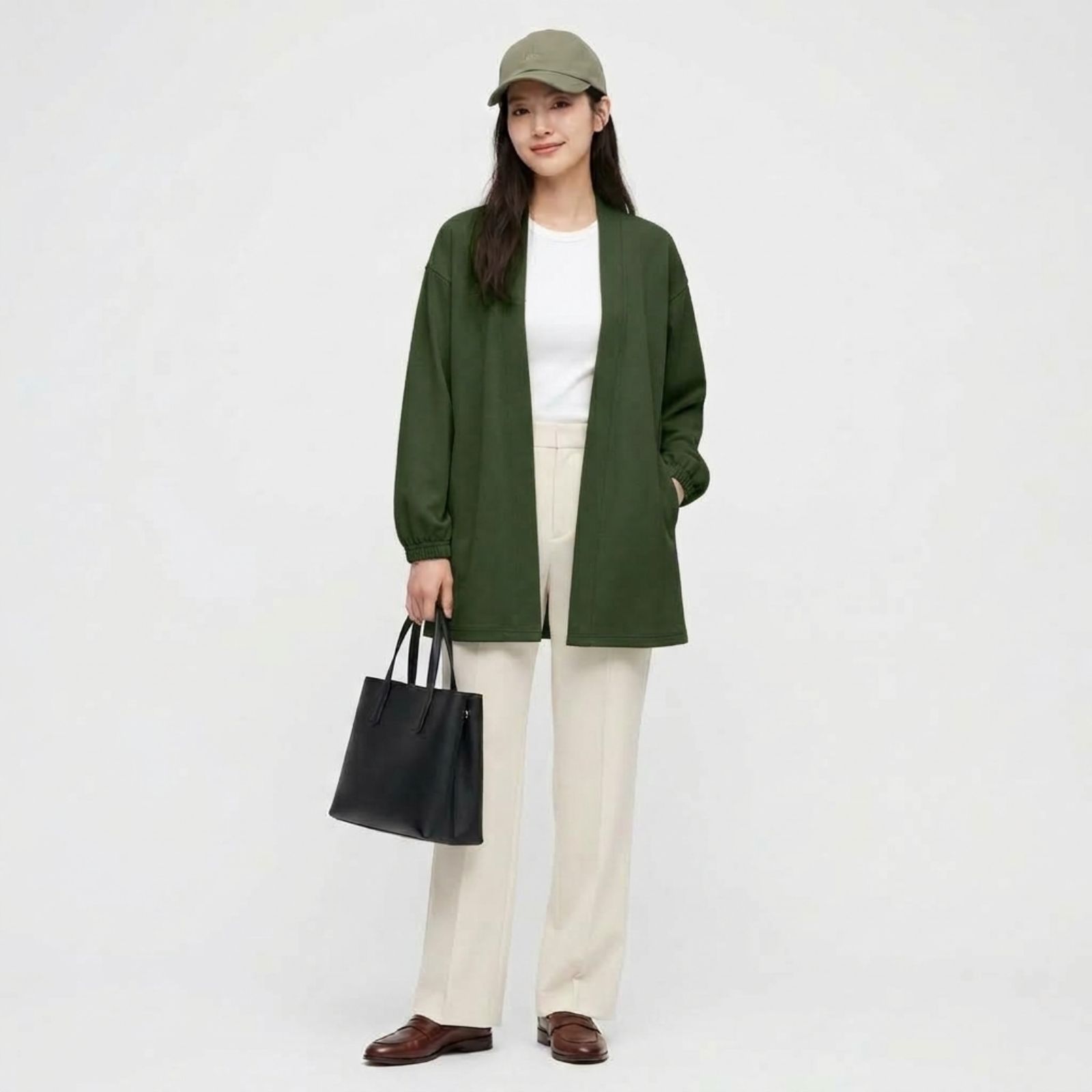 Kate Long Cardi By YOUNIQ JADE GREEN