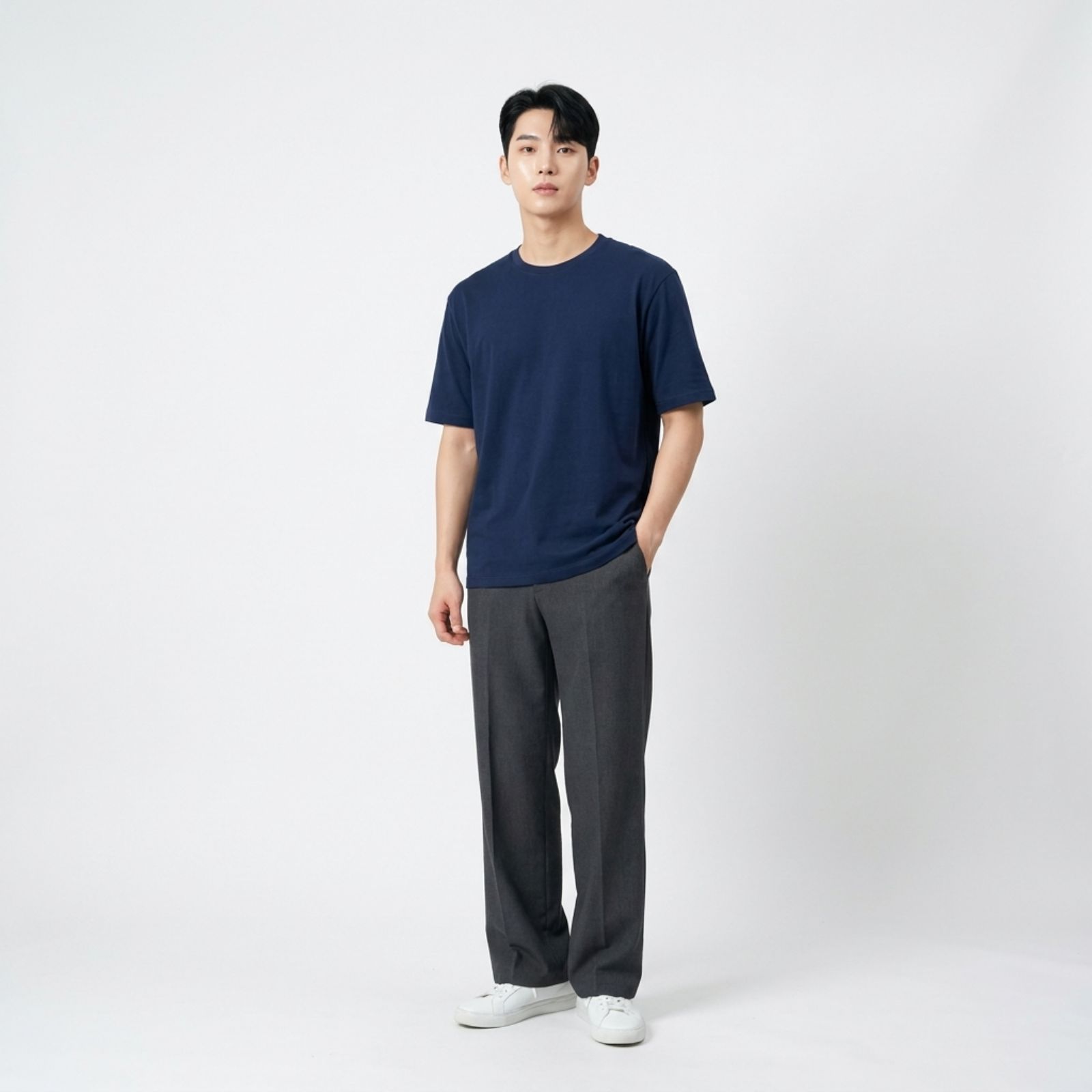 Kaos Polos Obasic Katun Commbed - OBS T-Shirt Cotton Commbed by OBASIC NAVY