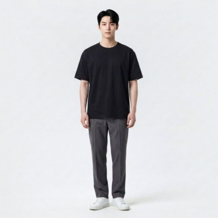 Kaos Asiafit Kaos Polos 24S Special Black Color | ASIAFIT T-Shirt Enzywash Matterial by OBASIC