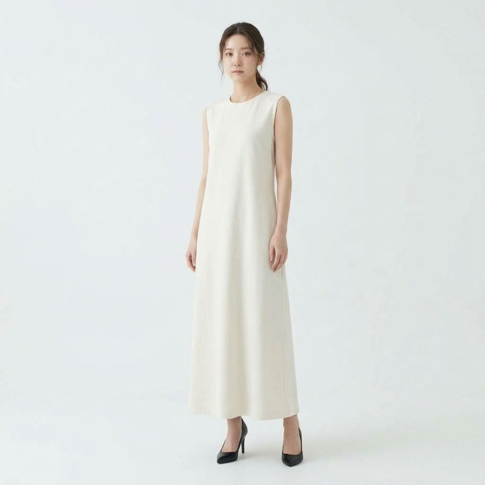Inner Dress Sleeveless Maxi By Youniq Exclusive PUTIH