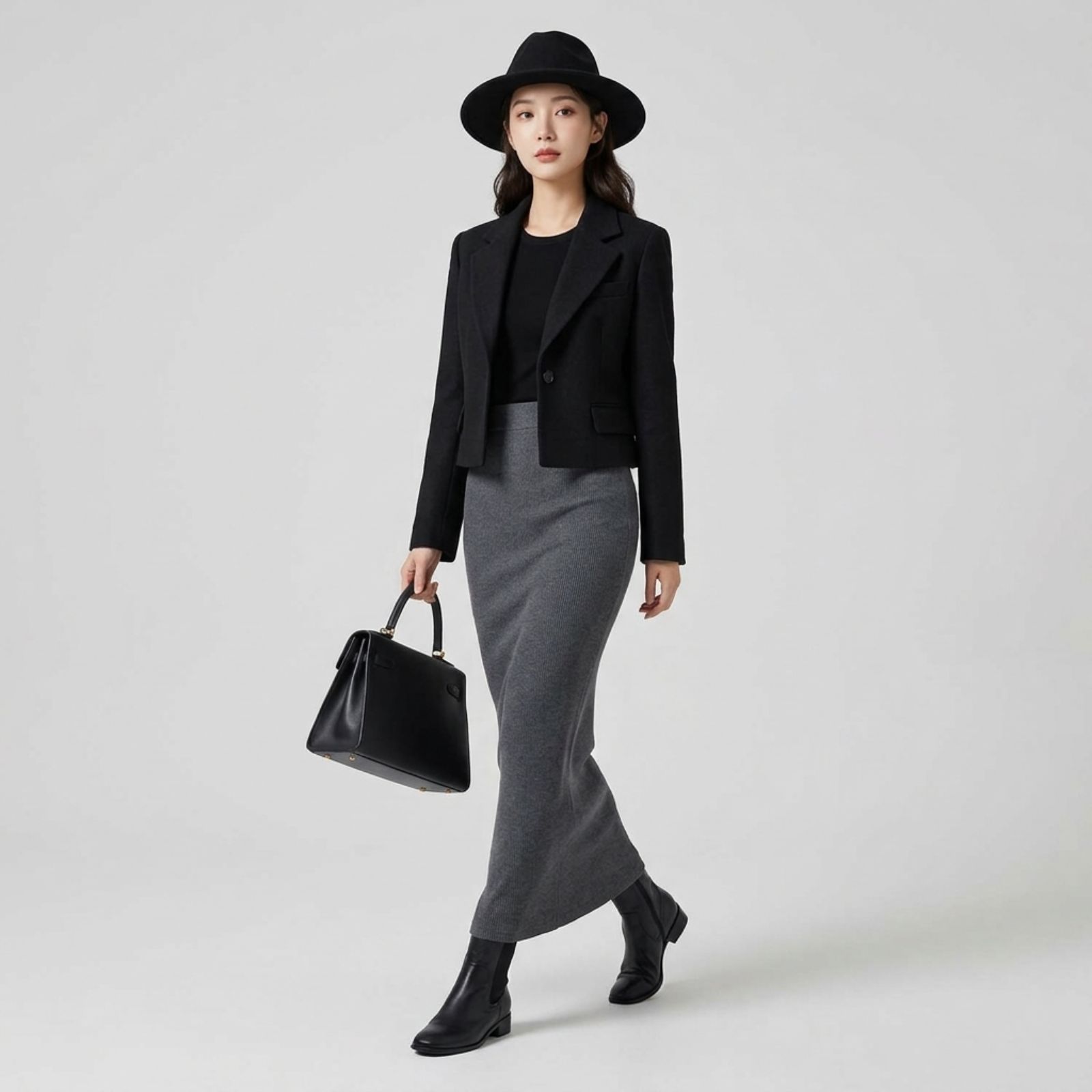 Rok Span Rajut Panjang Premium | Rok Knit Wanita by YOUNIQ sampul