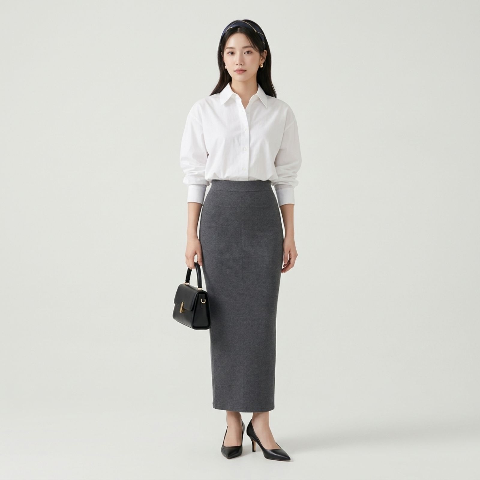 Rok Span Rajut Panjang Premium | Rok Knit Wanita by YOUNIQ sampul