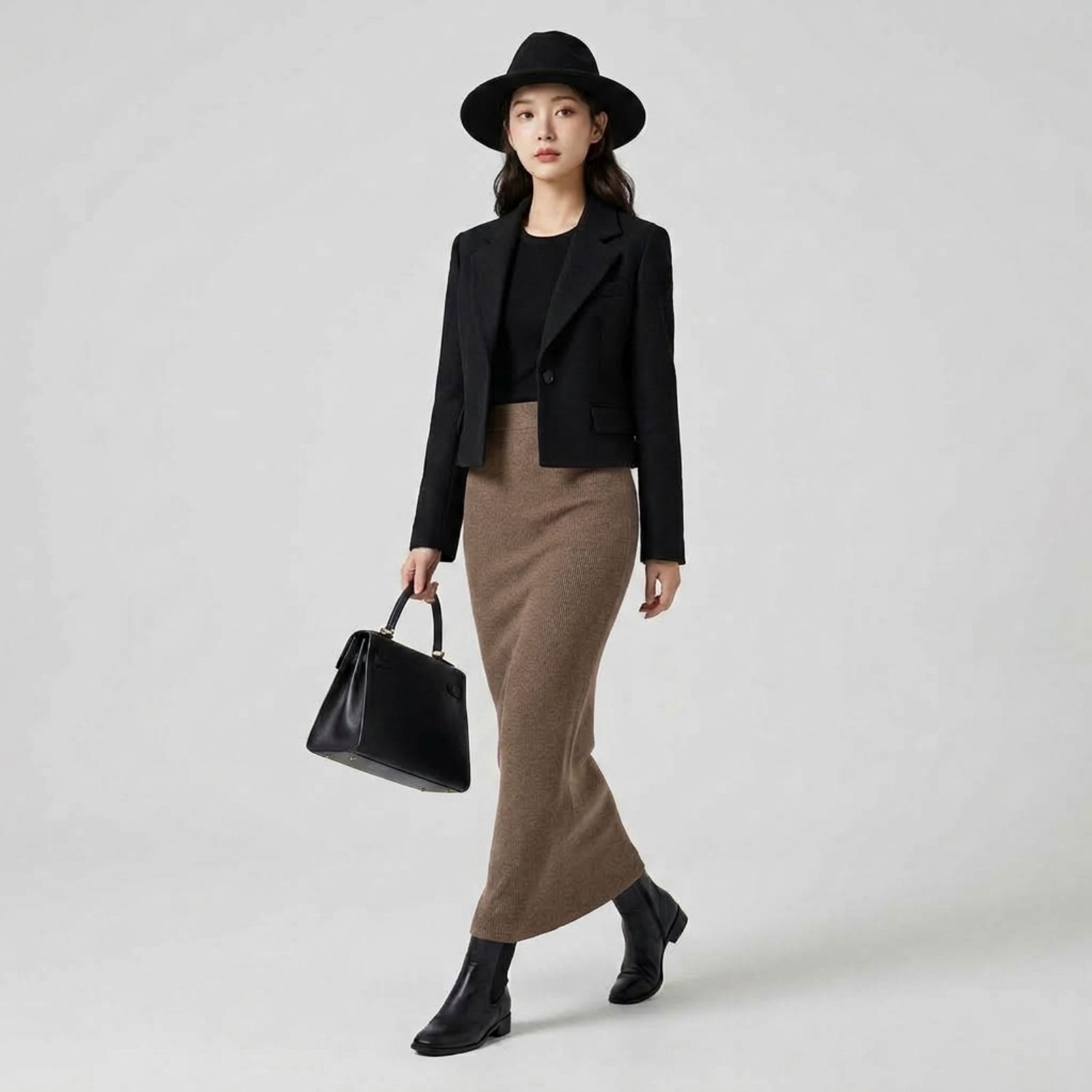 Rok Span Rajut Panjang Premium | Rok Knit Wanita by YOUNIQ LATTE