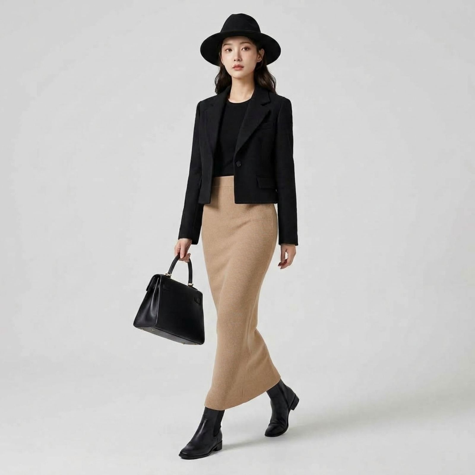 Rok Span Rajut Panjang Premium | Rok Knit Wanita by YOUNIQ COKSU