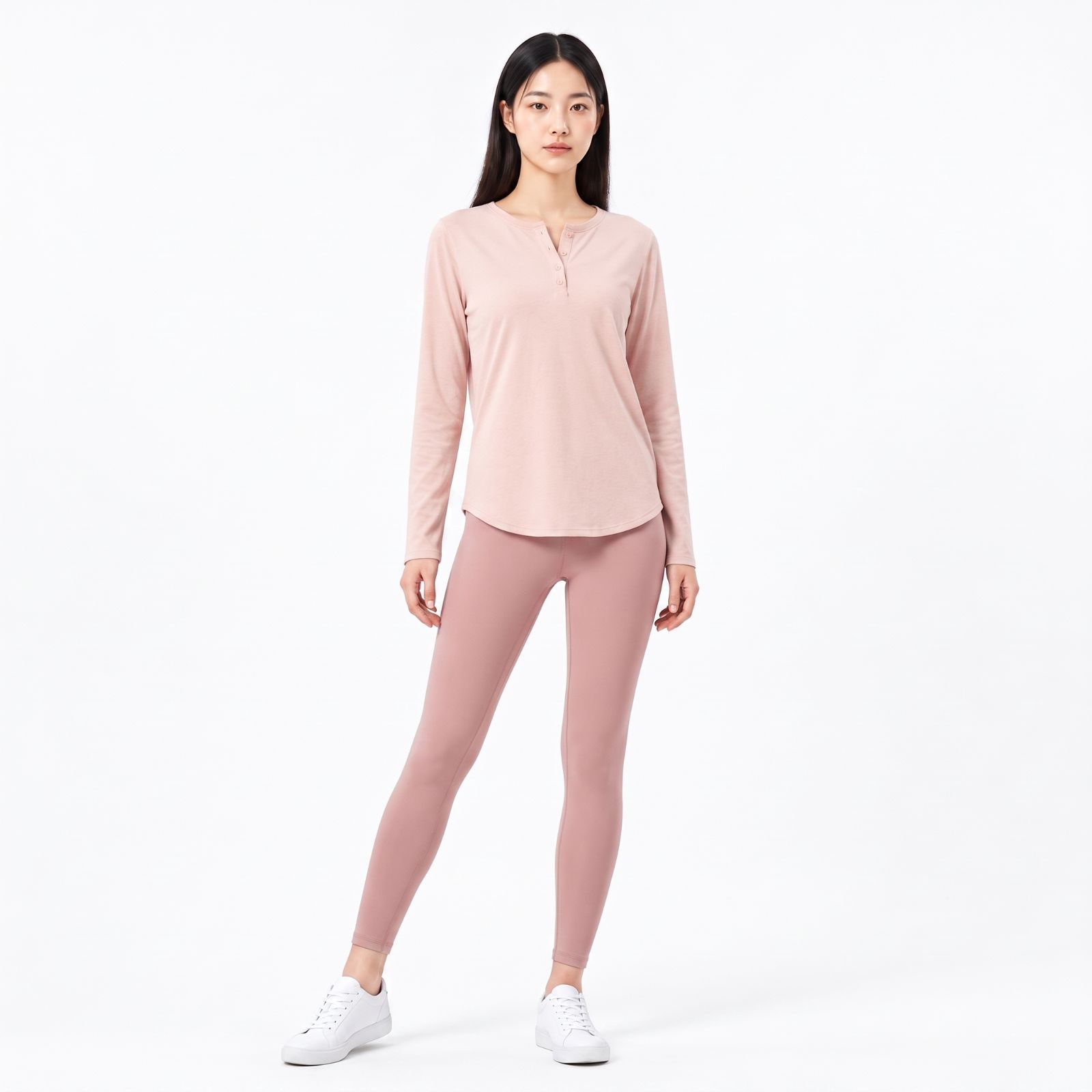 Atasan Wanita Livia – Korean Style Long Sleeve Top DUSTY