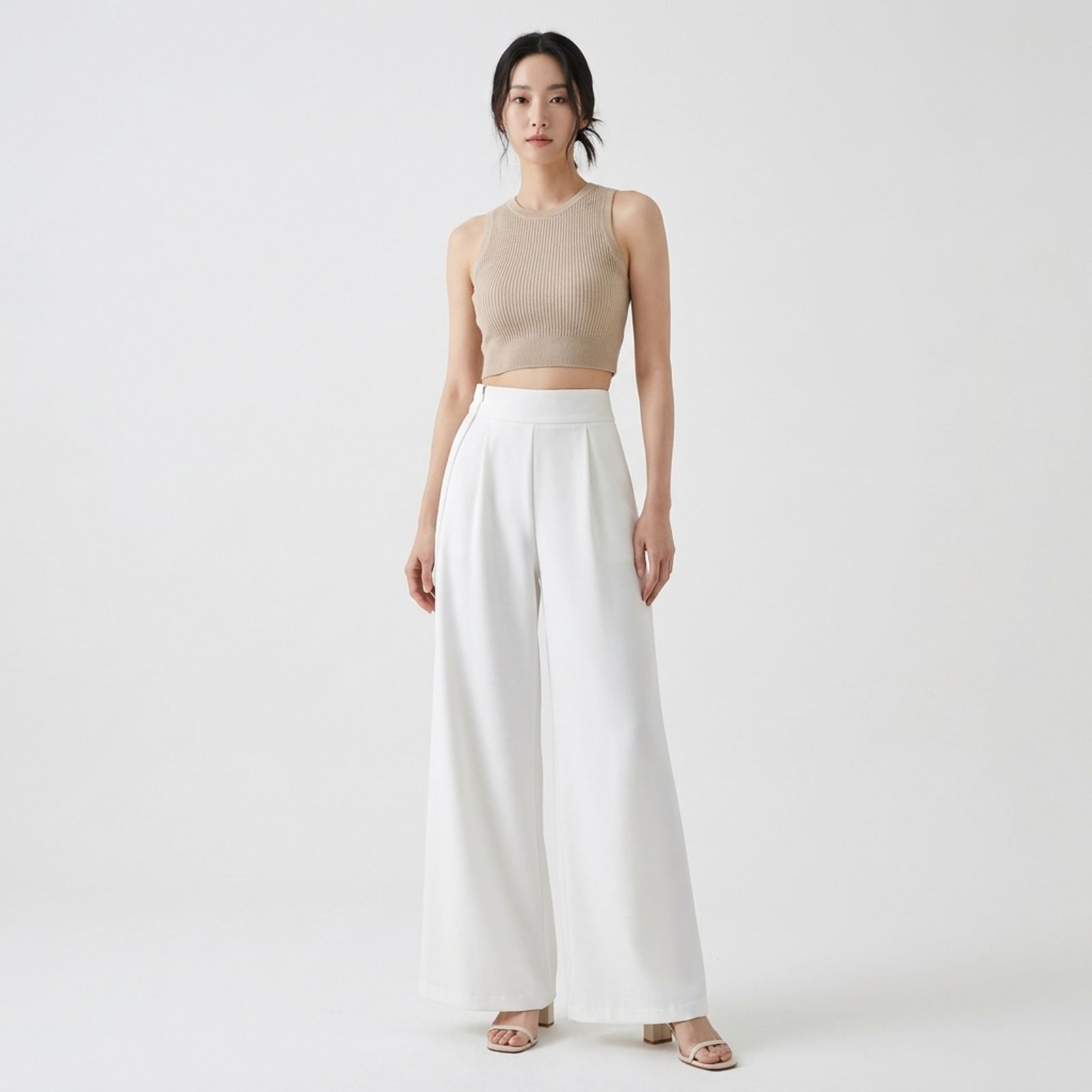 Celana Kulot Highwaist Scuba sampul