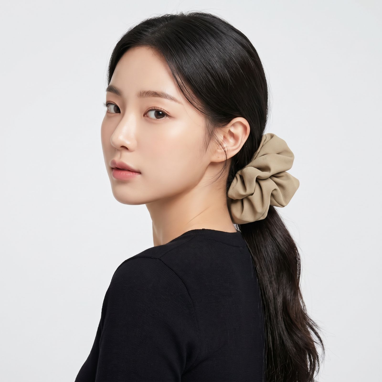 Luna Scuba Oversized Scrunchie CREAM