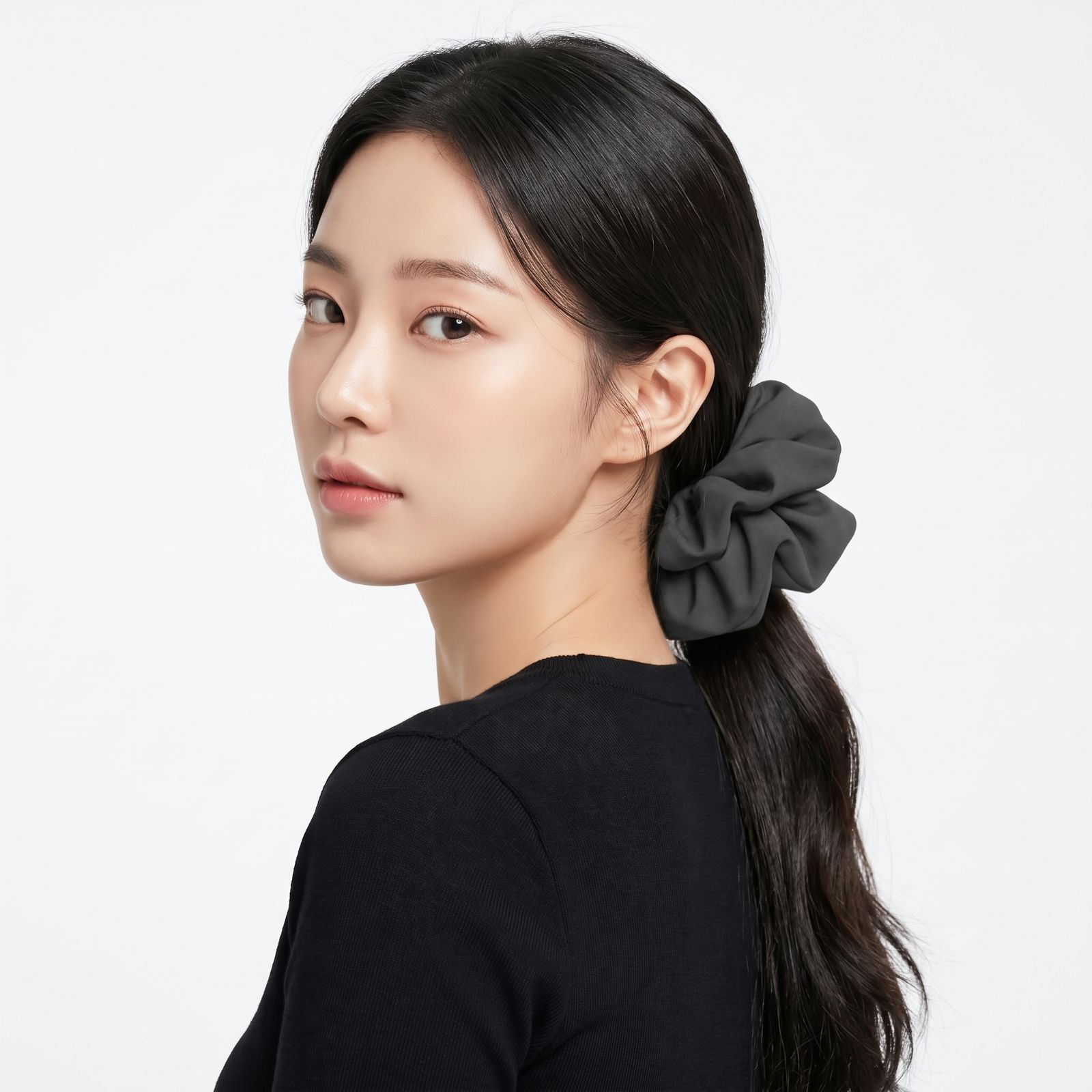 Luna Scuba Oversized Scrunchie DARK GREY
