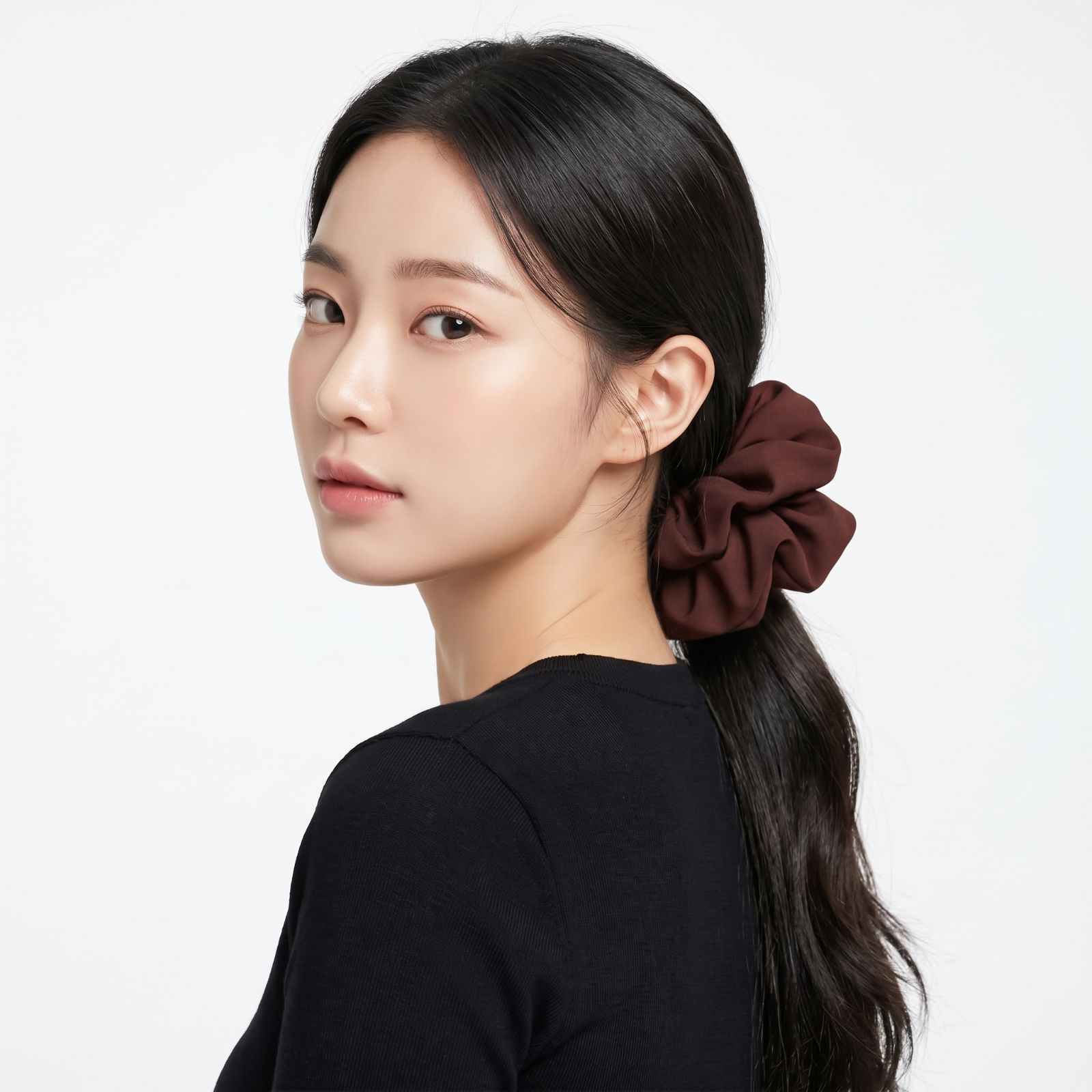 Luna Scuba Oversized Scrunchie MAHOGANY