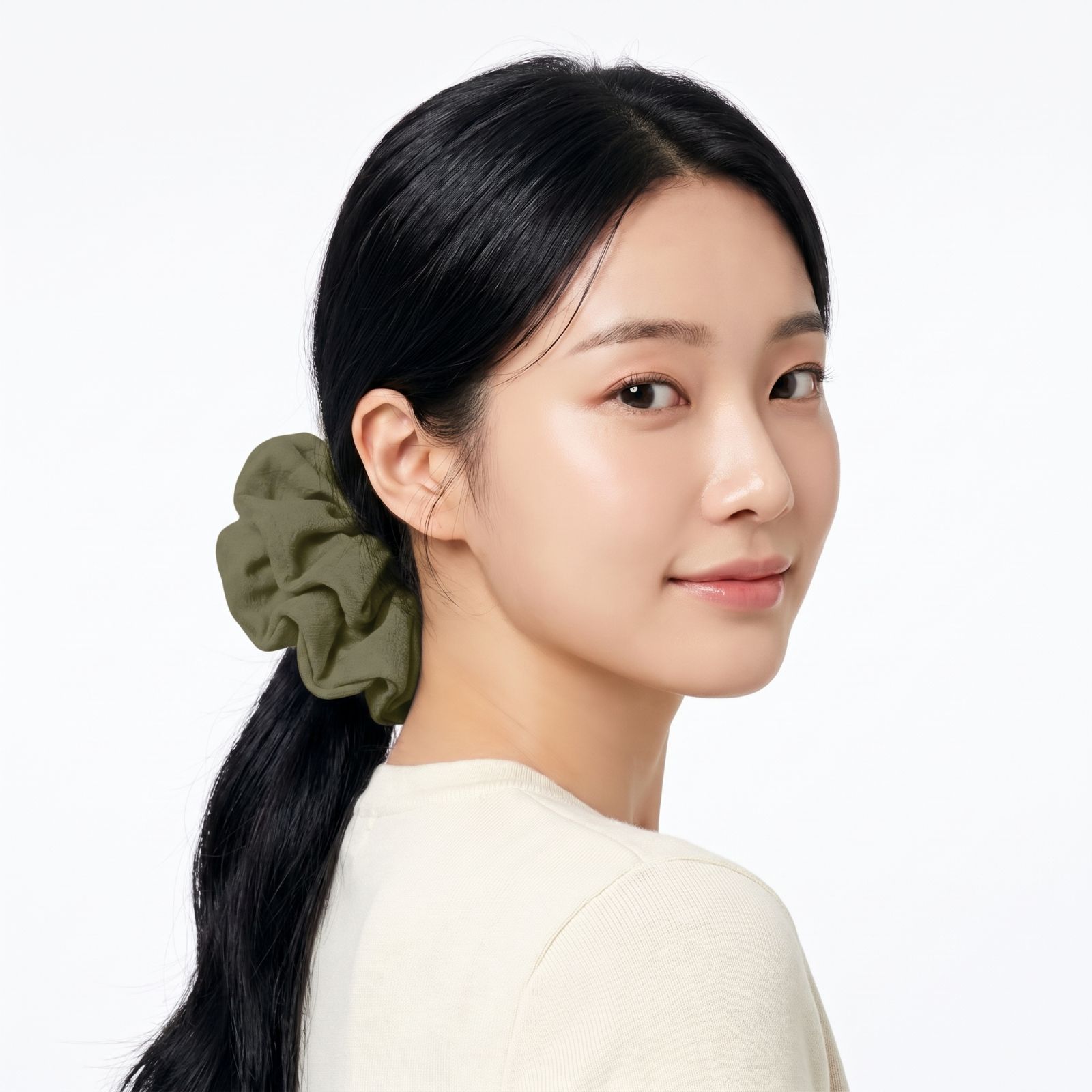 Sora Linen Oversized Scrunchie ARMY