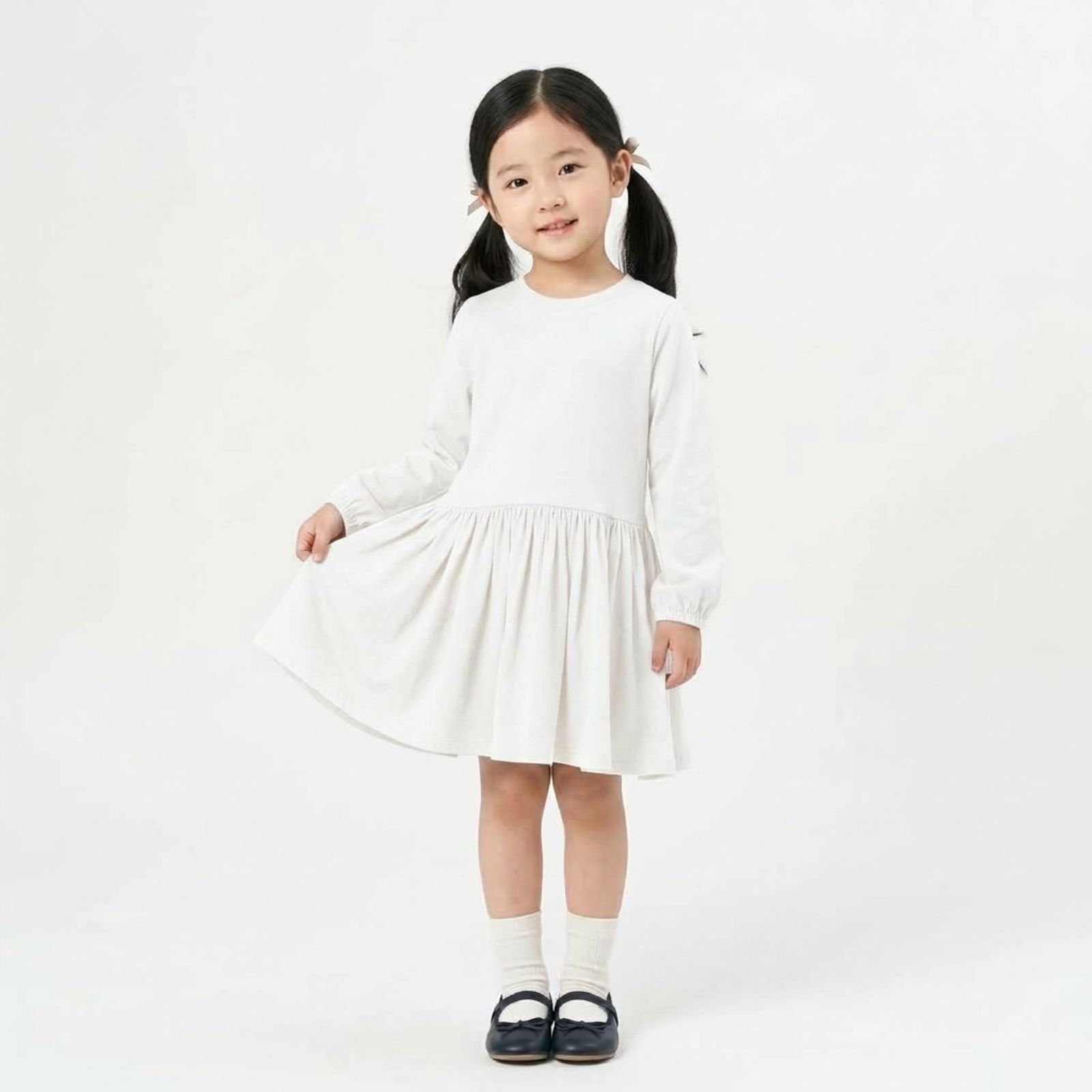 Aurel Blouse Anak Lengan Panjang PUTIH