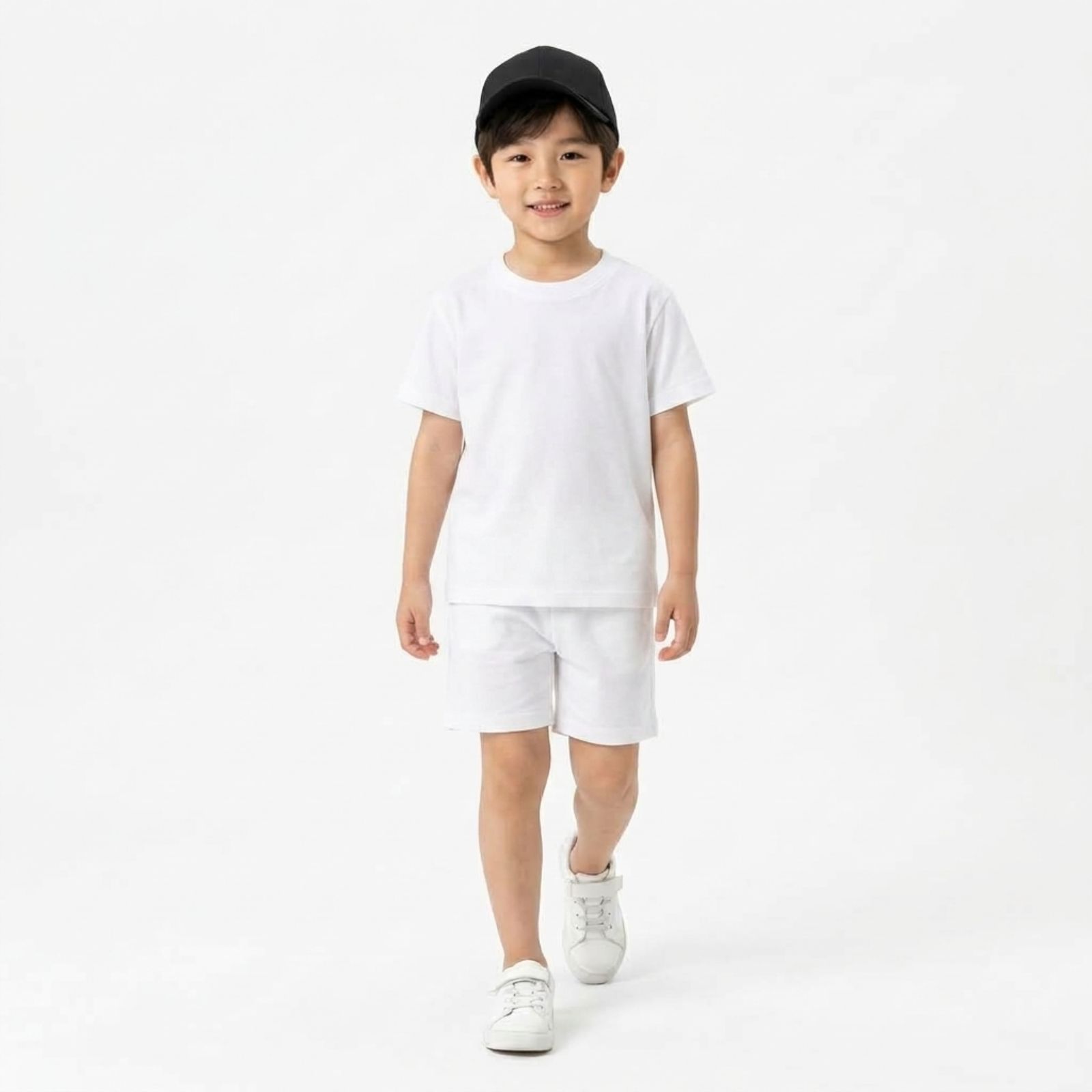 One Set Anak Polos Lengan Pendek PUTIH