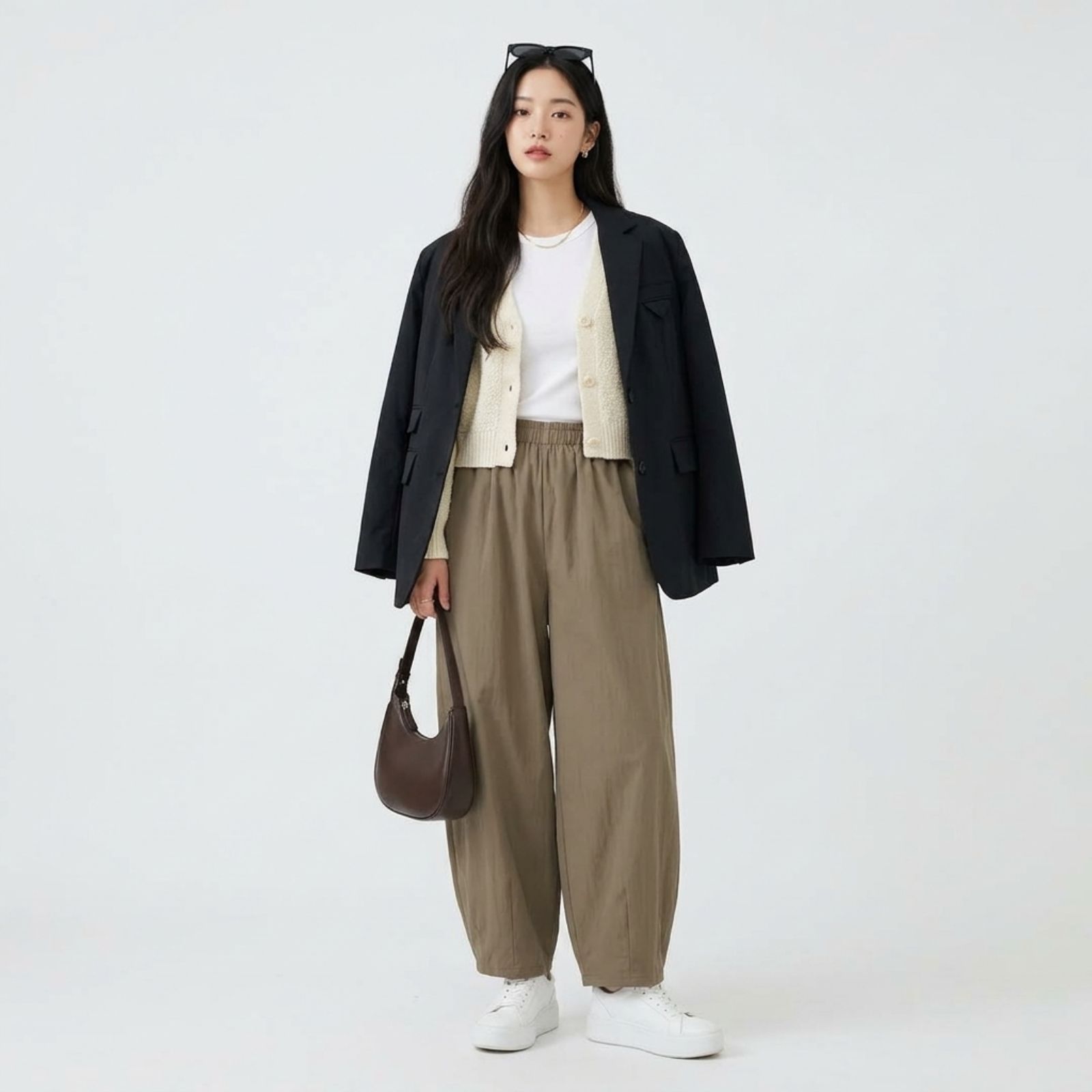 Celana Loose Fit Wanita Baggy Wide Leg – Korean Streetwear Casual sampul