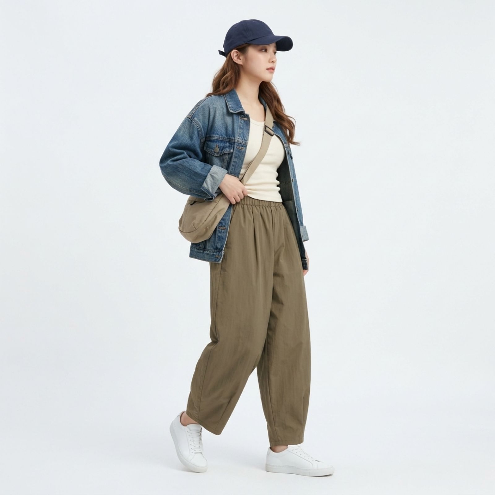 Celana Loose Fit Wanita Baggy Wide Leg – Korean Streetwear Casual sampul