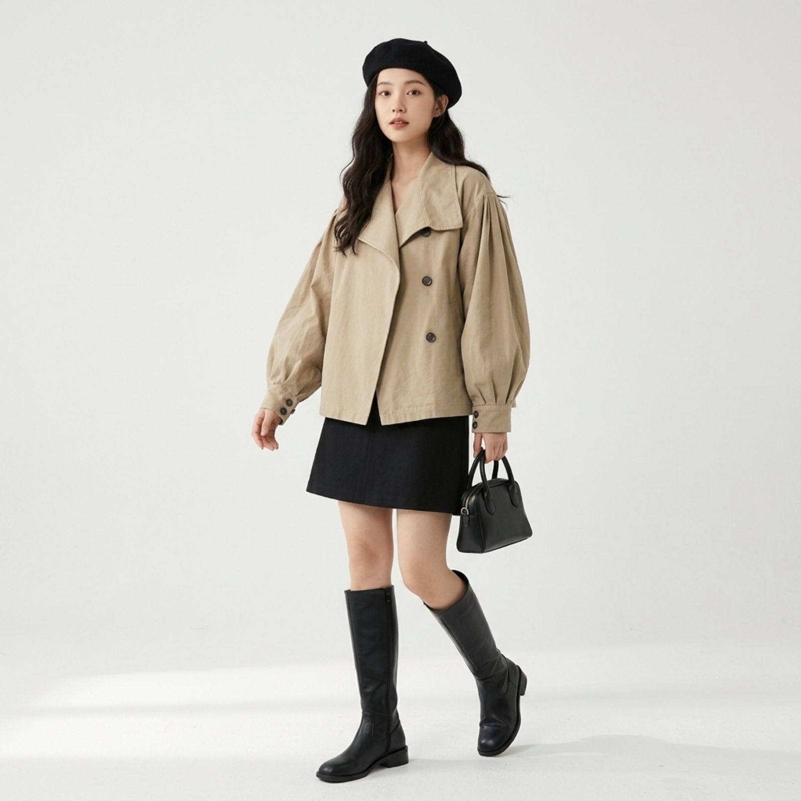 Belle Puff Outer – Korean Style Linen sampul