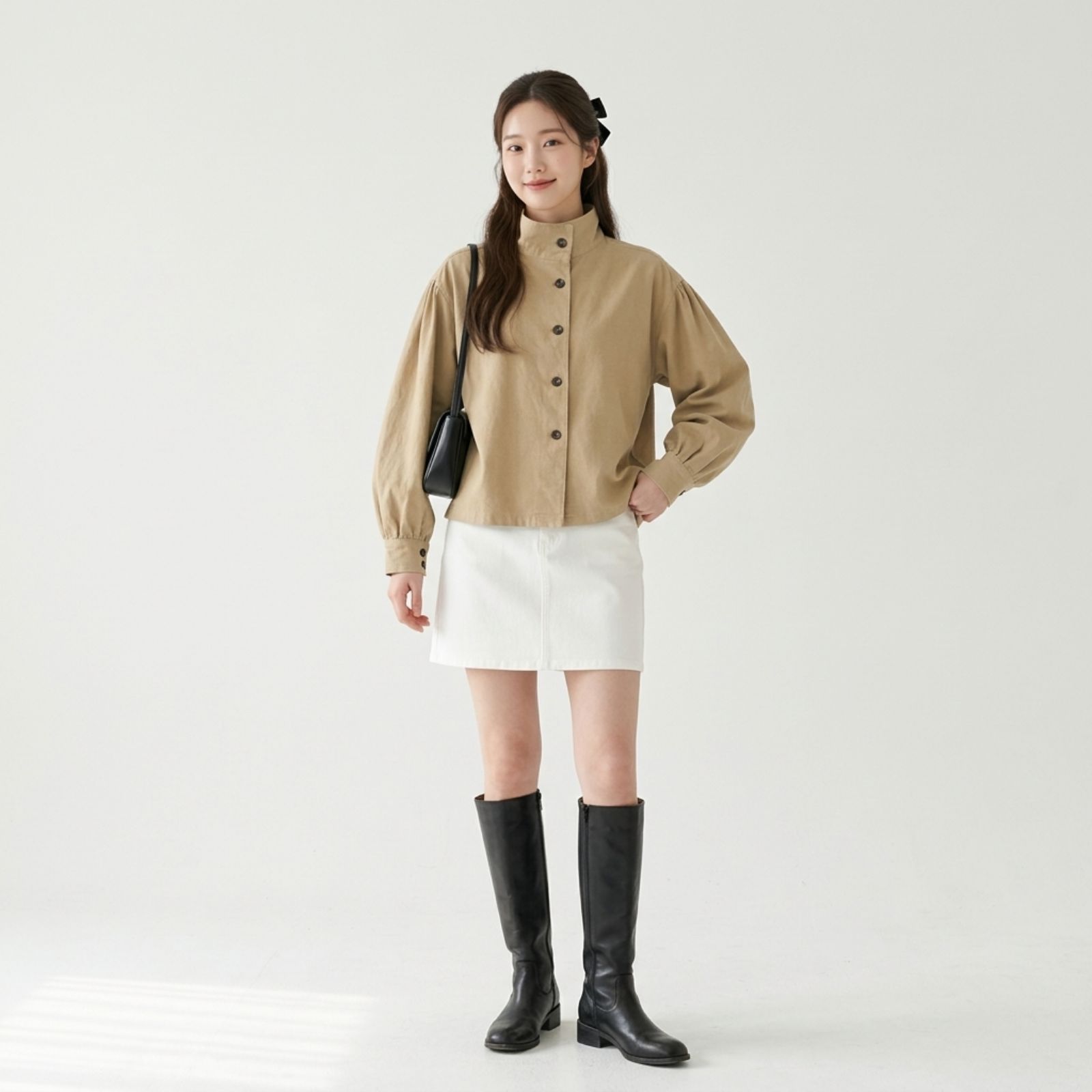 Belle Puff Outer – Korean Style Linen sampul