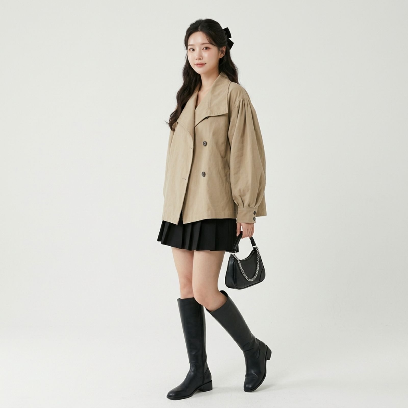 Belle Puff Outer – Korean Style Linen sampul
