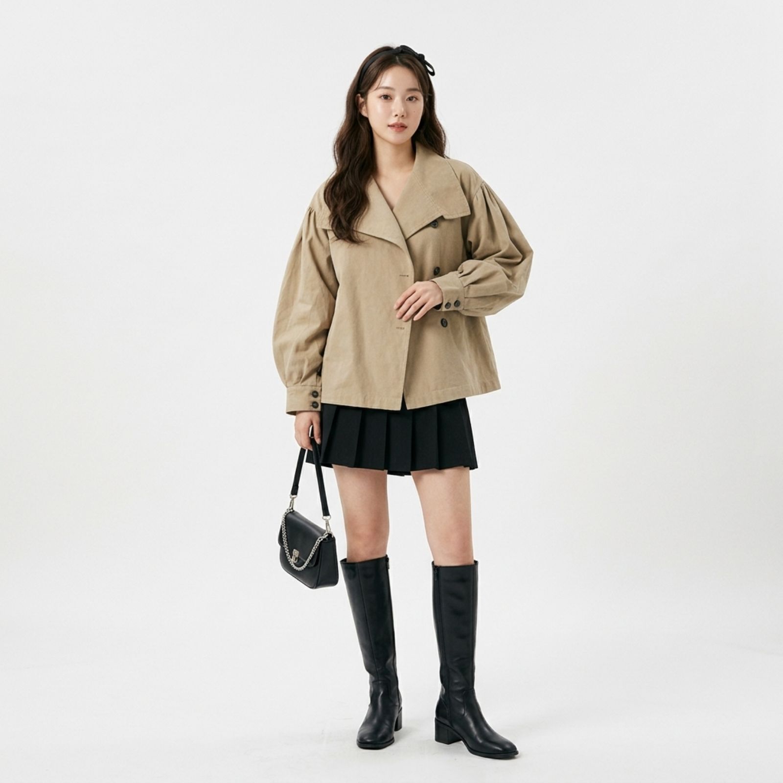 Belle Puff Outer – Korean Style Linen sampul