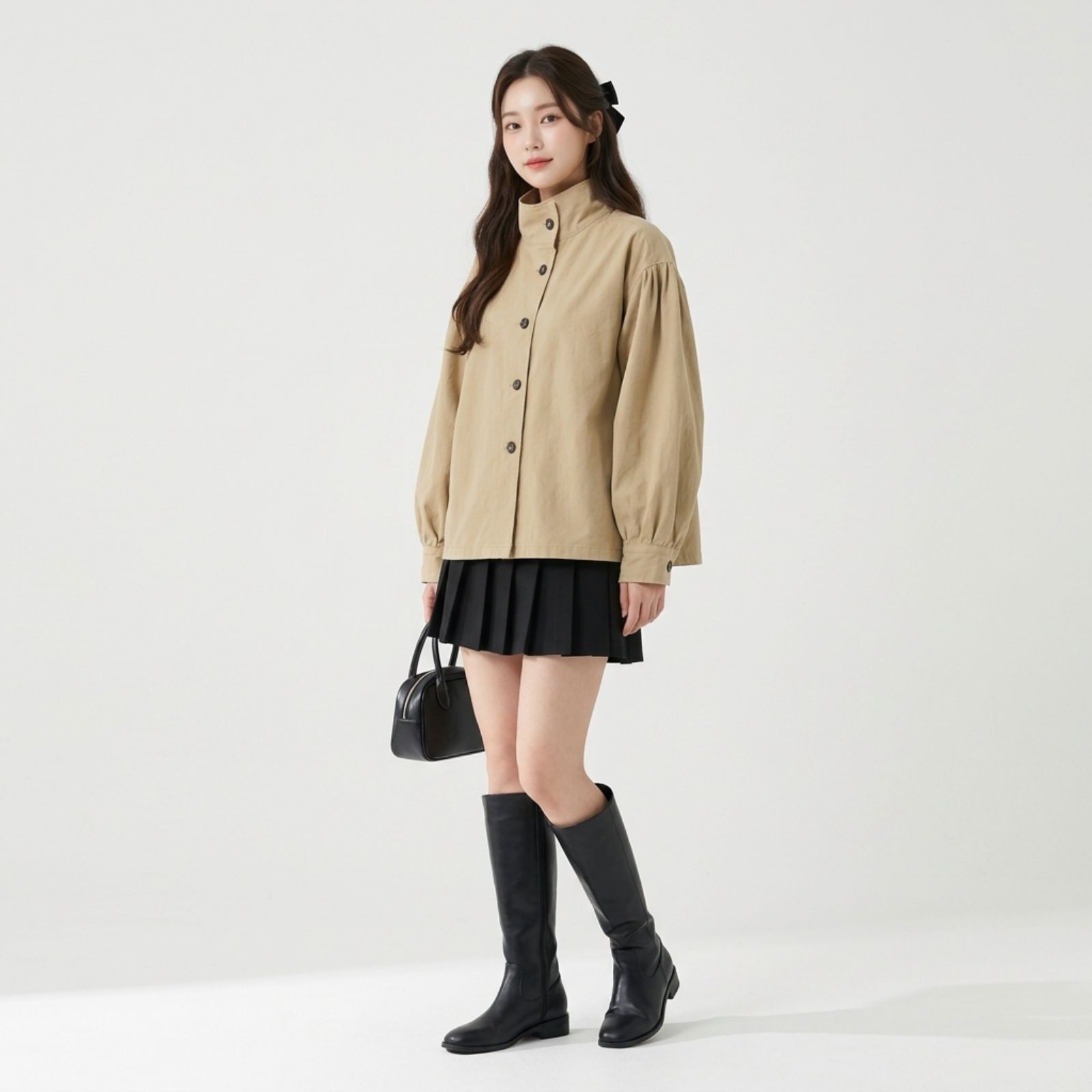 Belle Puff Outer – Korean Style Linen sampul