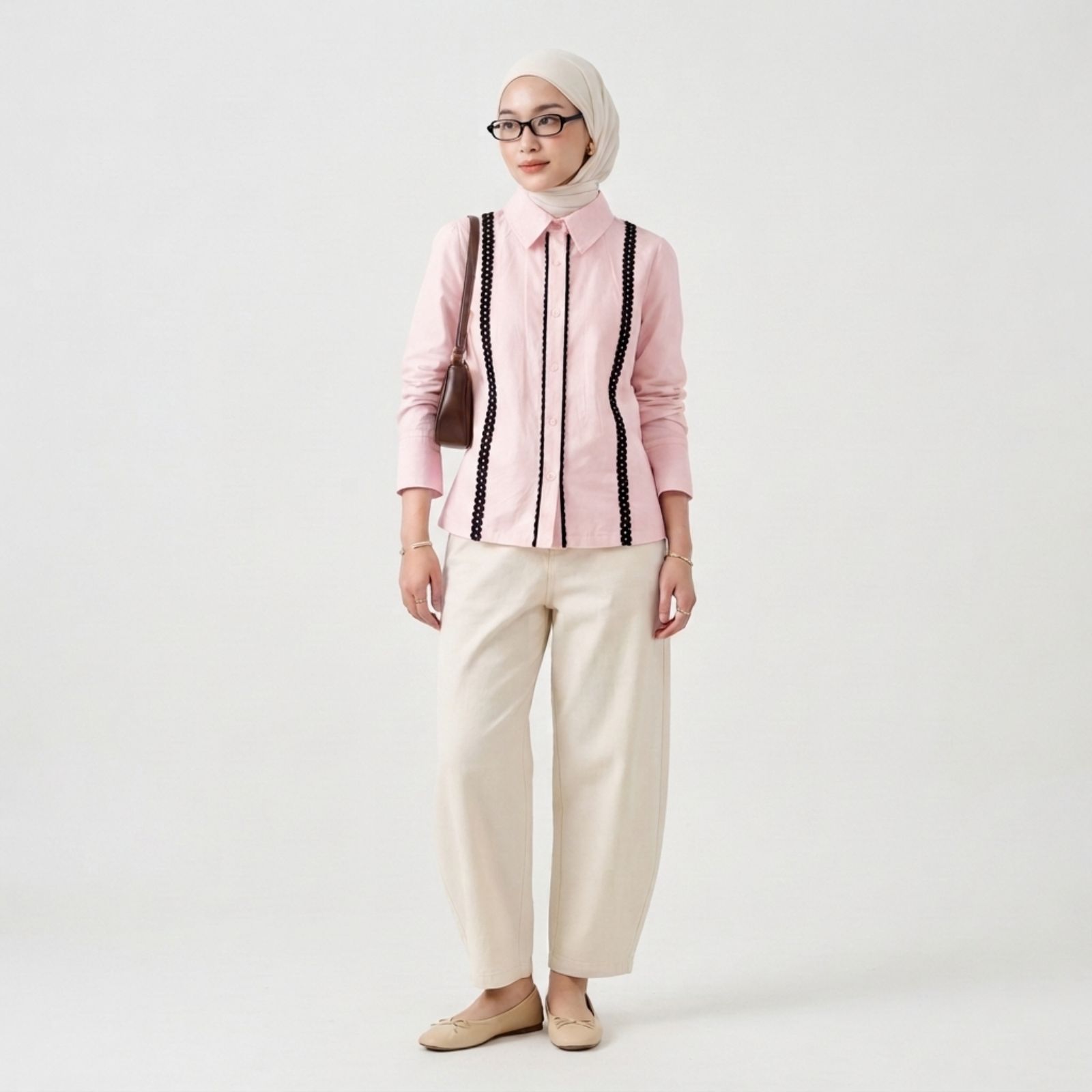 Adeline – Kemeja Poplin Wanita Stylish dan Chic DUSTY PINK
