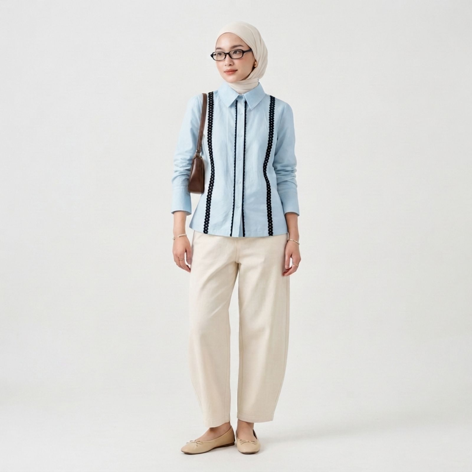 Adeline – Kemeja Poplin Wanita Stylish dan Chic SOFT BLUE