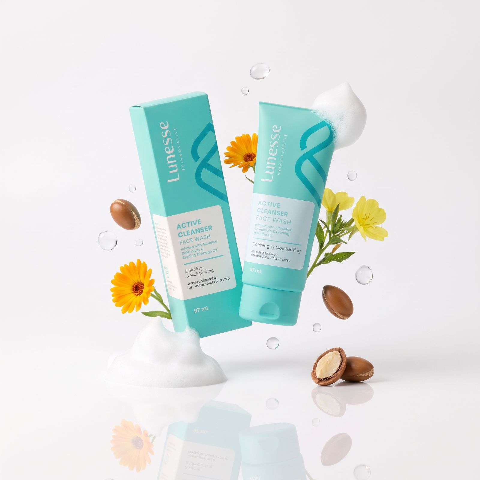 Lunesse - Active Cleanser Face Wash High Antioxidant Facial Wash & Skin Protection (Mengangkat Minyak Dan Kotoran Pada Wajah) sampul