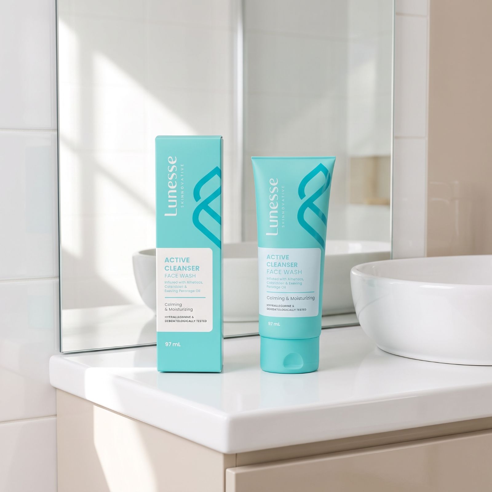 Lunesse - Active Cleanser Face Wash High Antioxidant Facial Wash & Skin Protection (Mengangkat Minyak Dan Kotoran Pada Wajah) sampul