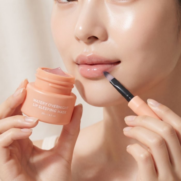 Lunesse Watery Overnight Lip Sleeping Mask Bebas Lengket- Melembapkan Bibir Kering-Pecah Pecah Maintenance Moistened (Lip Balm the Pink Korea-10ml)