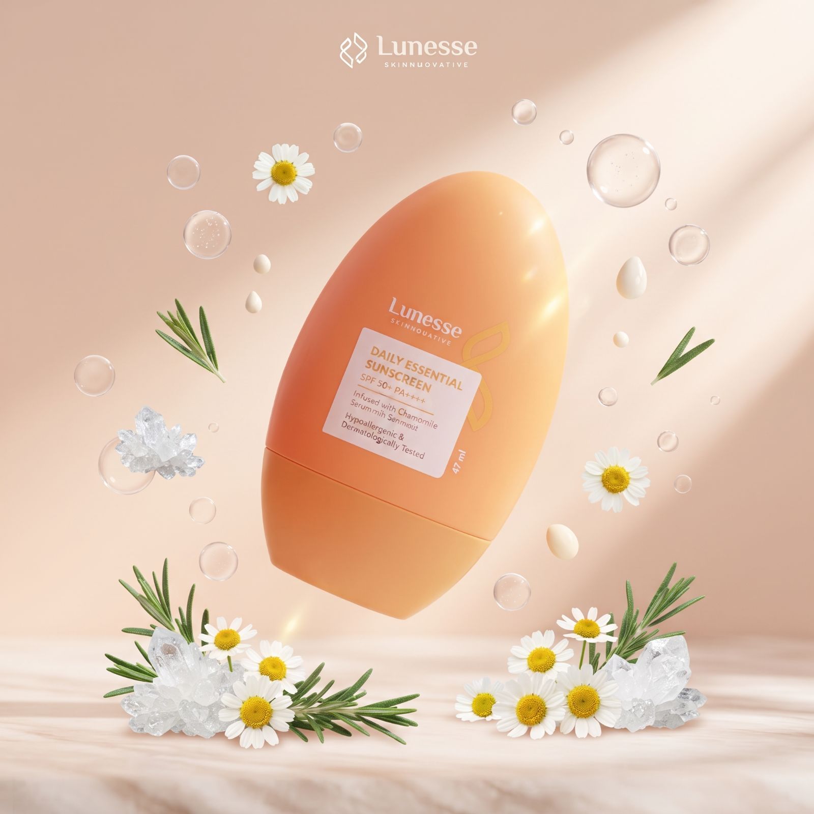 Lunesse Serum Sunscreen SPF 50 PA++++ 47ml untuk Kulit Berminyak & Berjerawat sampul